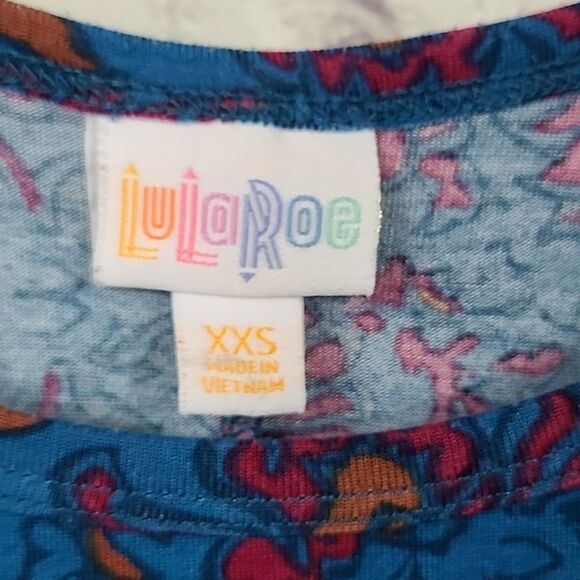 LuLaRoe Carly Dress Teal Floral Print Midi Pocket Hi-Low Butter Soft Casual - Picture 6 of 8